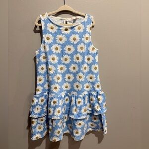 Crewcuts NWT Girls Blue Daisy Print Tiered Dress Size 6